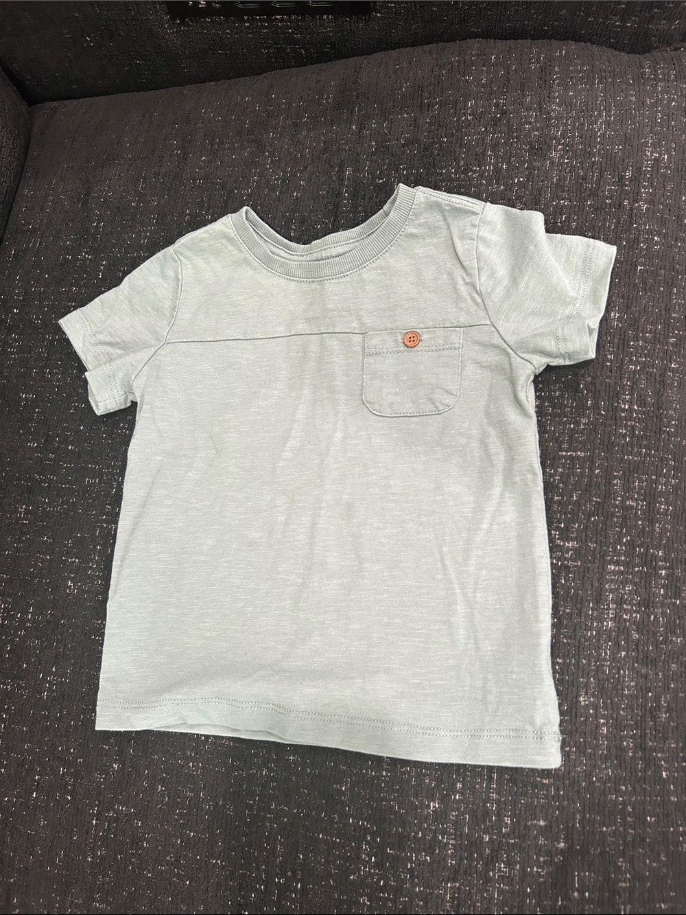 Kids Short Sleeve Pocket Tee in Light Mint
